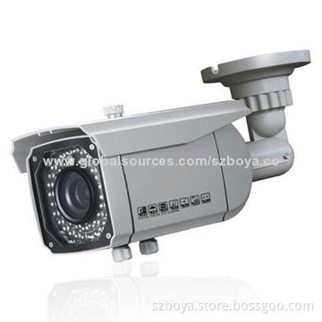 Waterproof CCTV Camera with 55m IR Varifocal 2.8-12mm Zoom Lens, OSD Cable/UTC, 3-Axis Bracket